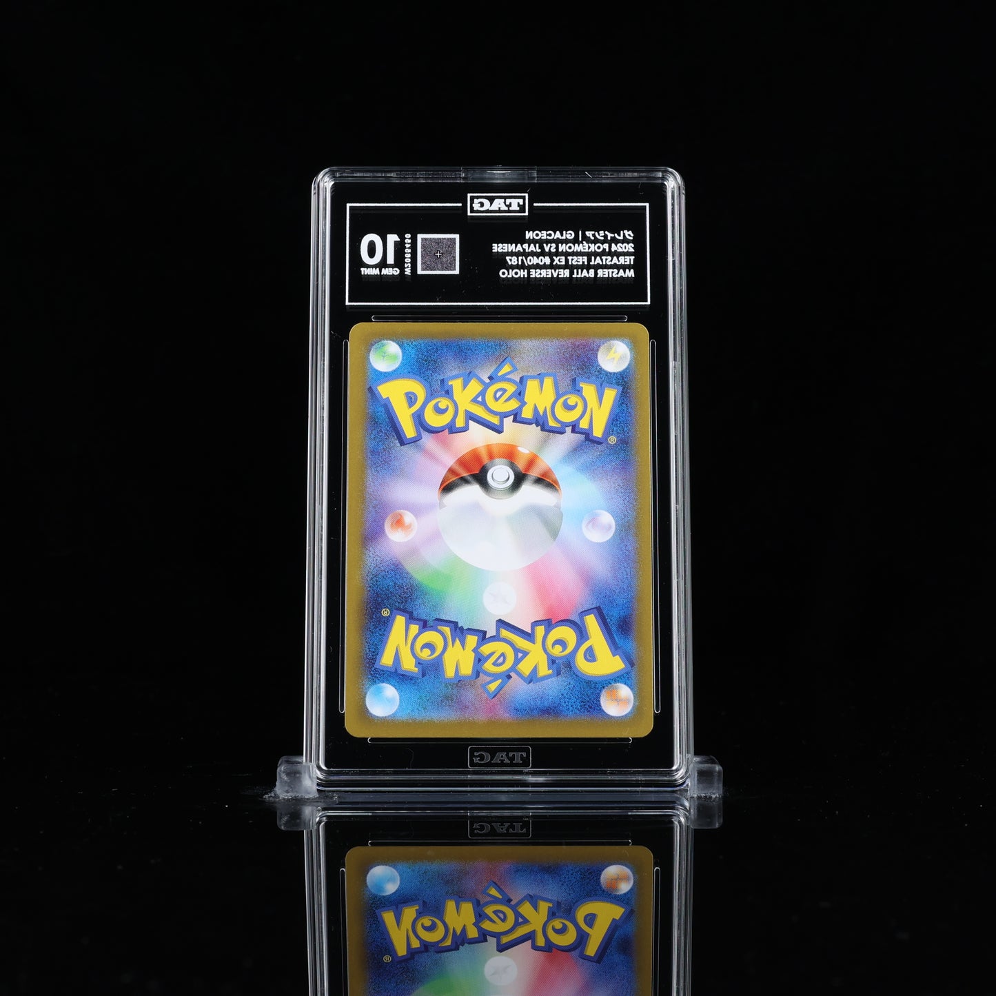 Glaceon 040 Terastal Festival Master Ball Reverse Holo TAG 10
