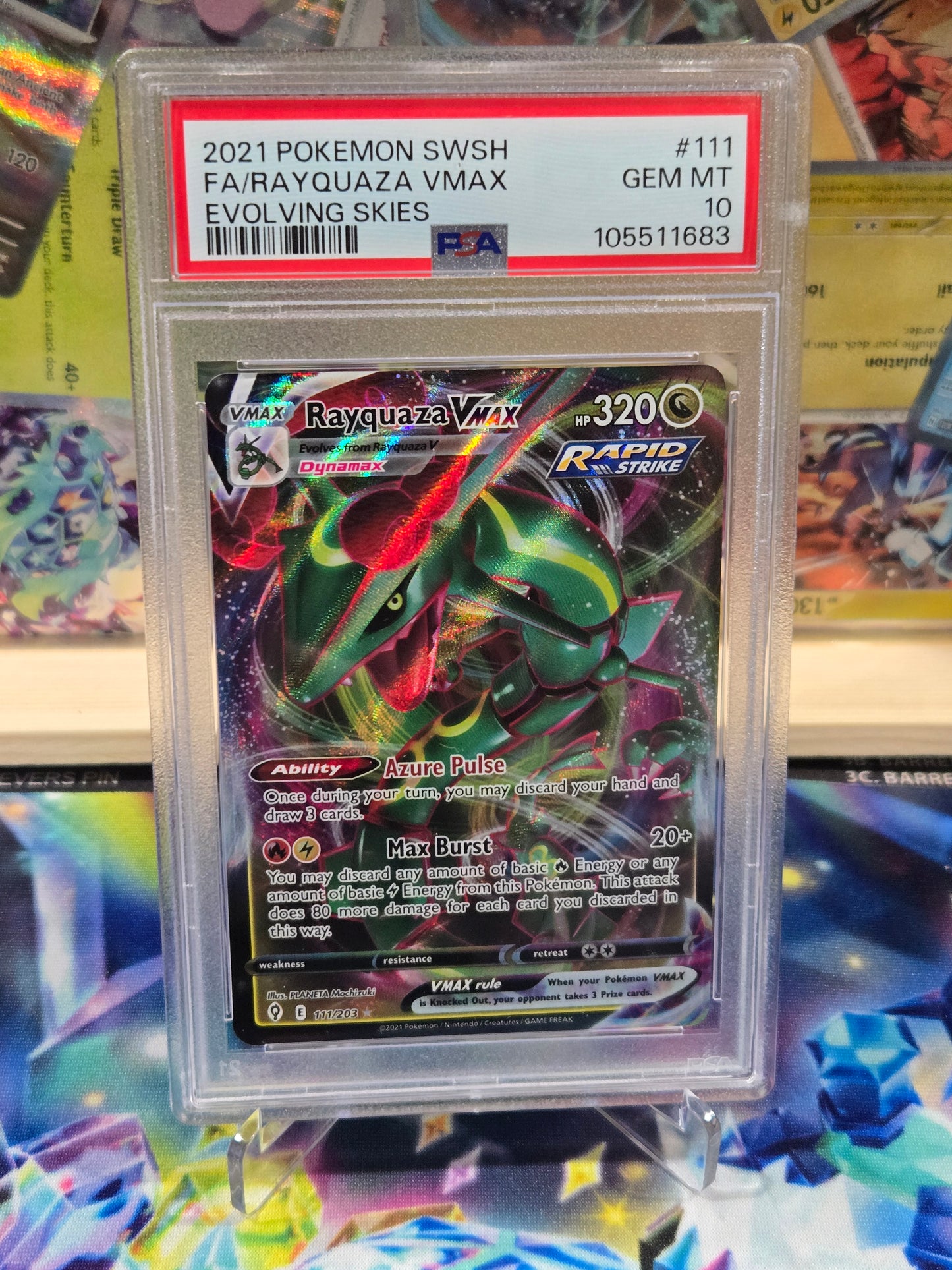 Rayquaza VMAX 111 Evolving Skies PSA 10