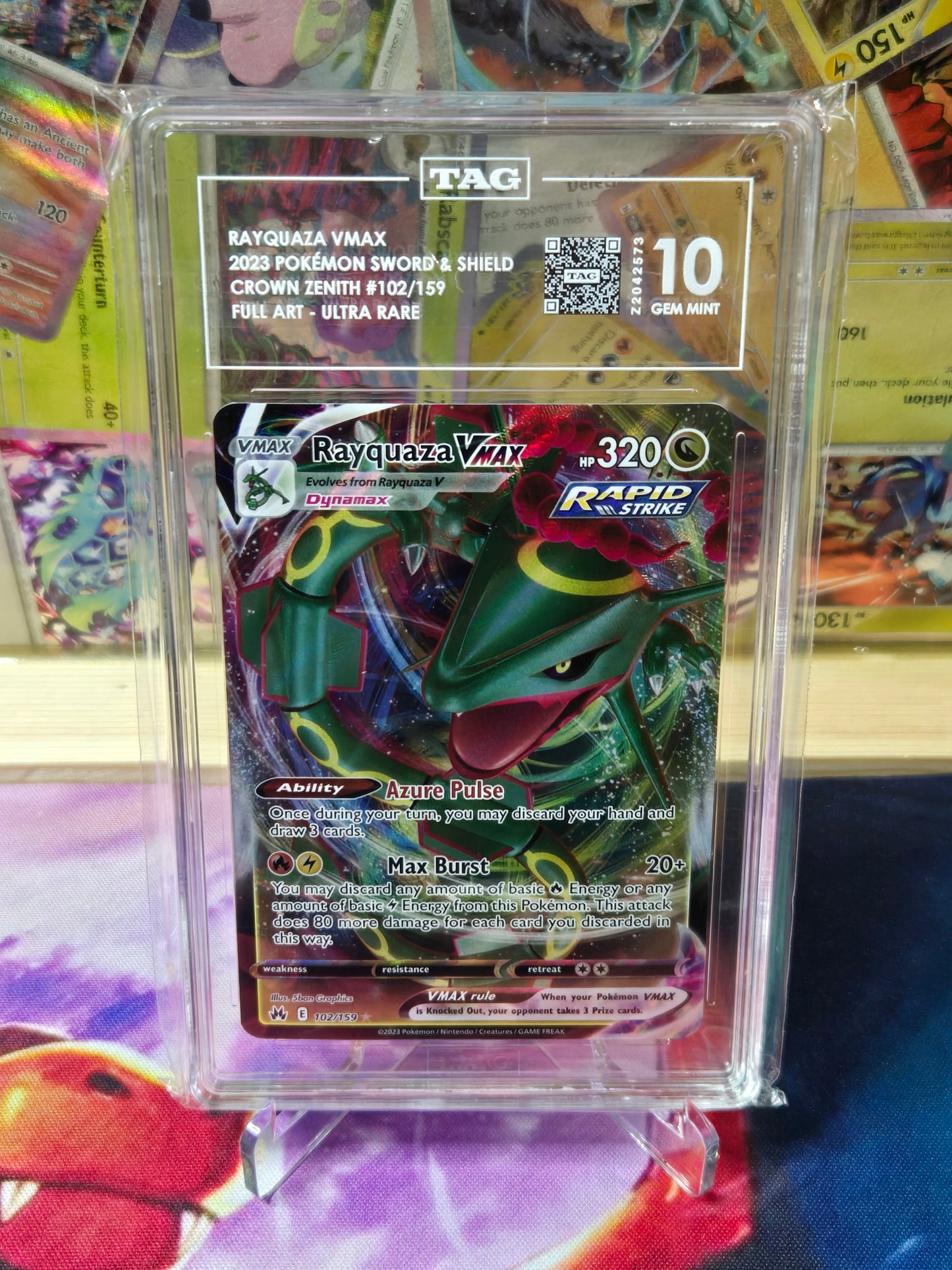 Rayquaza VMAX 102 Crown Zenith TAG 10