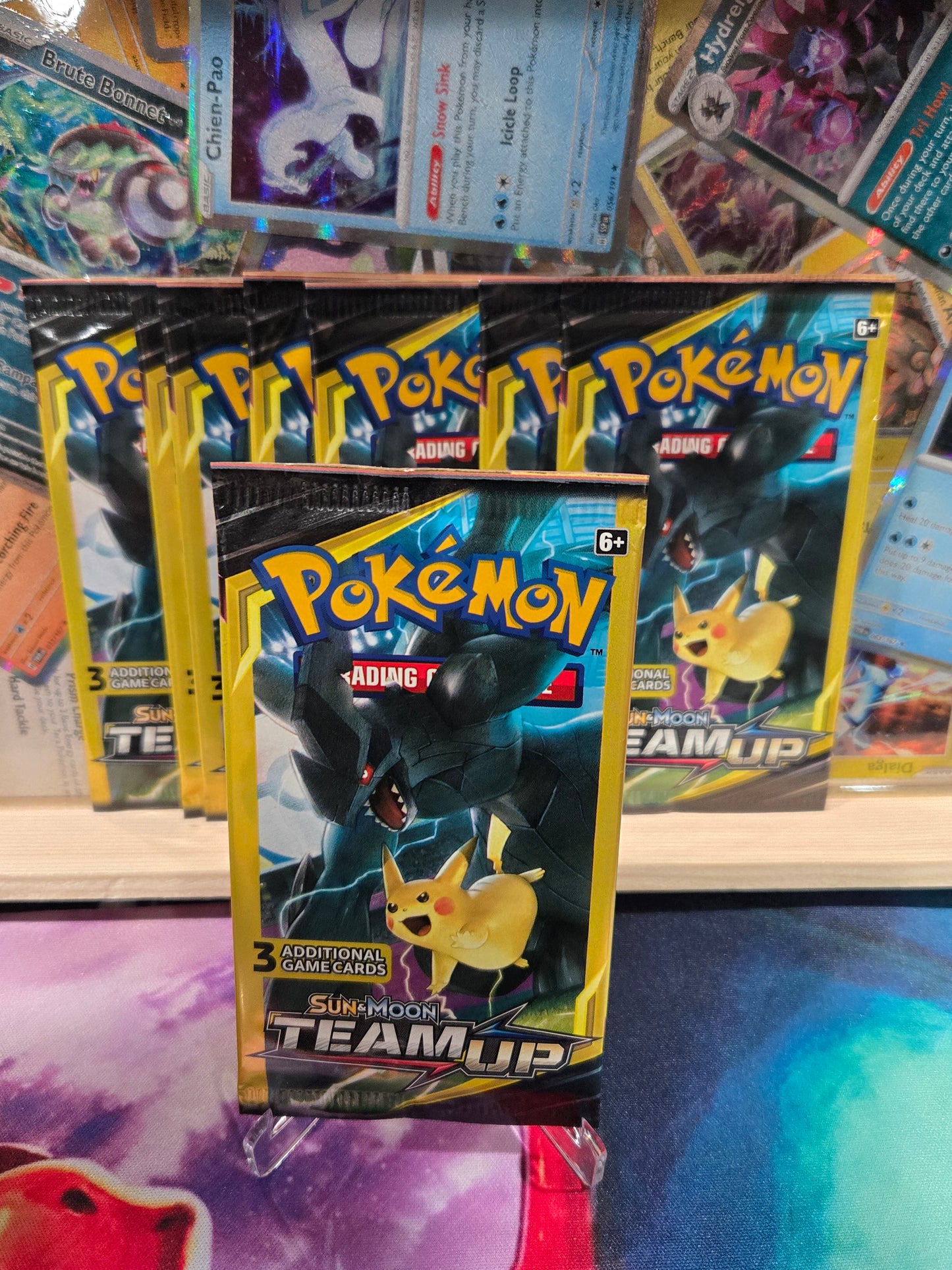 Team Up 3 Card Pack Pikachu & Zekrom Art