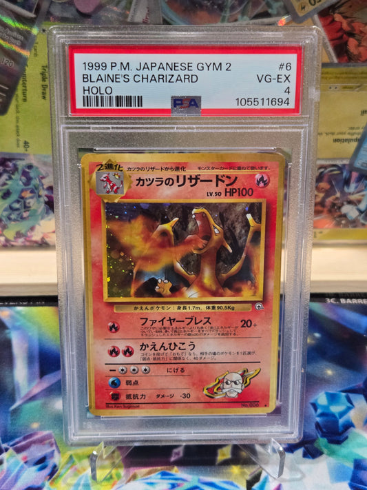 Blaine's Charizard 2 Japanese Gym Challenge PSA 4