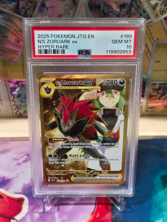 N's Zoroark ex 189 Journey Together PSA 10