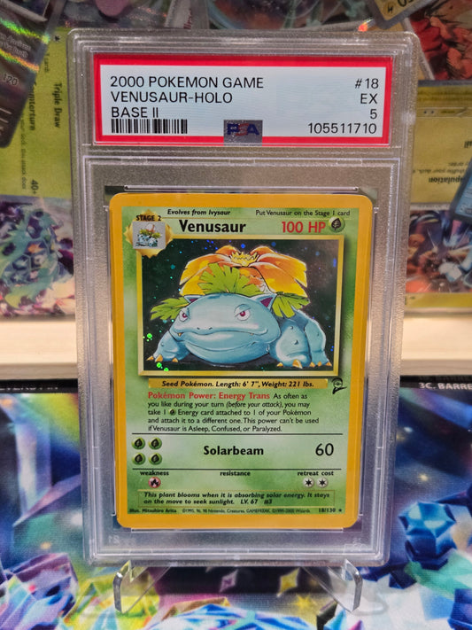 Venusaur 18 Base Set 2 PSA 5