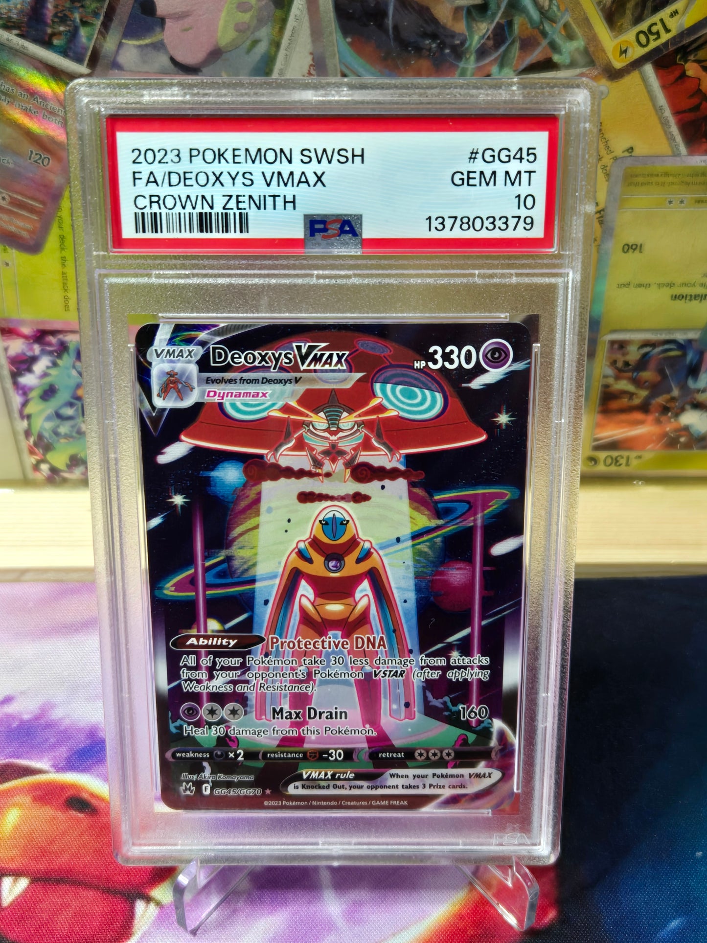 Deoxys VMAX GG45 Crown Zenith PSA 10